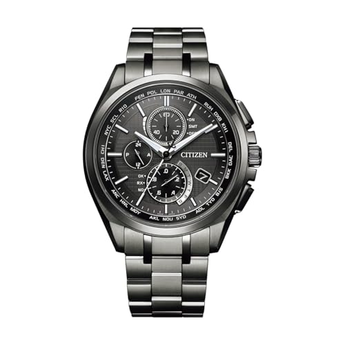 [シチズン]CITIZEN 腕時計 ATTESA アテッサ Eco-Drive エコ・ドライブ 電波時計 ダイレクトフライト DLC仕様 AT8044-56E メンズ